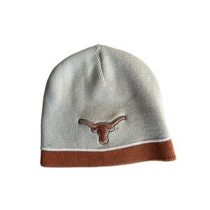 University Of Texas‎ Longhorns Embroidered Beanie Beige Orange NCAA Football
